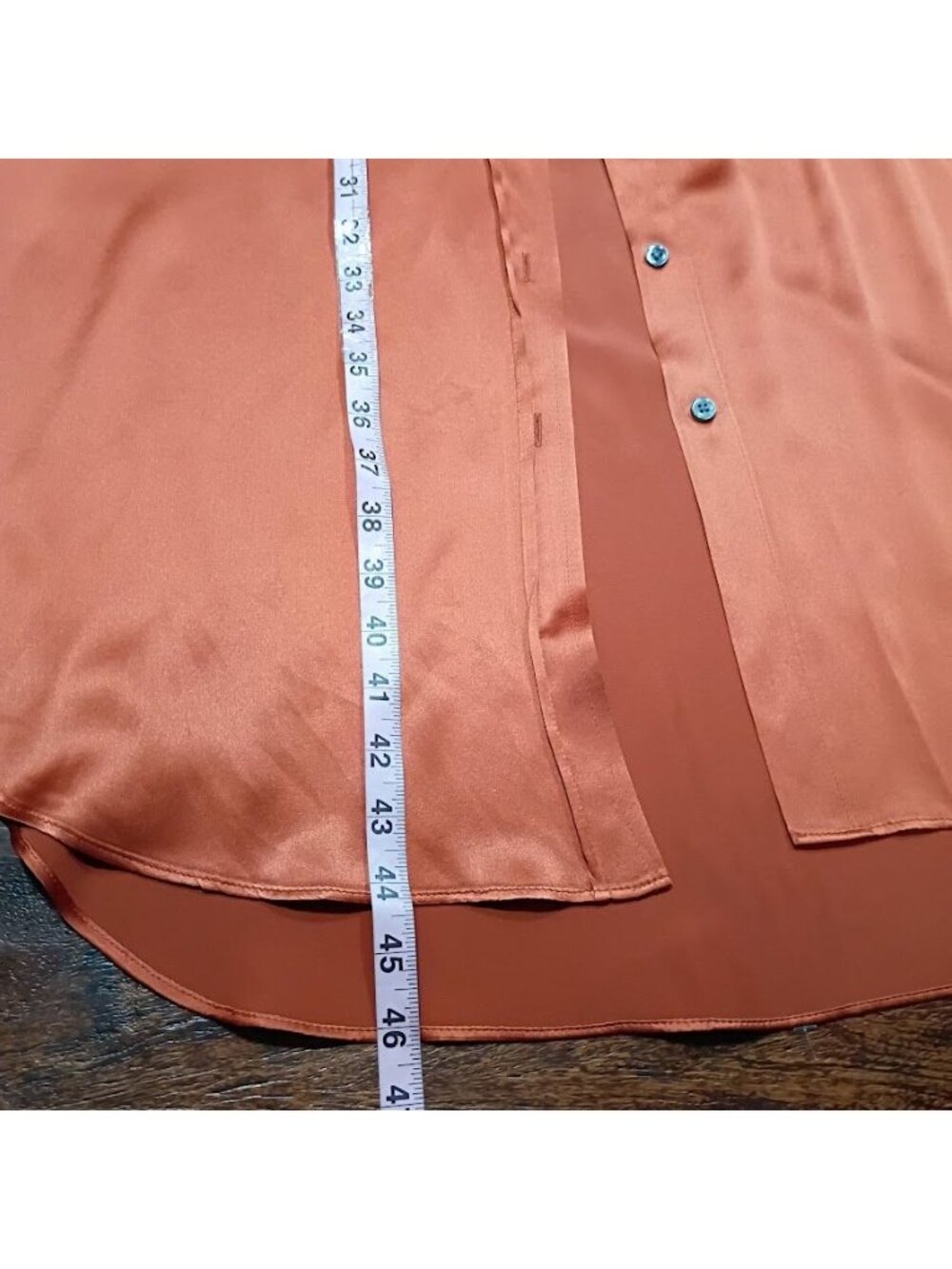 Banana Republic Silk Size M Button-Down Rust Midi Dress Short Sleeve Resortwear - Picture 11 of 12